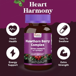 ผลิตภัณฑ์เสริมอาหารแฮว์ธอร์นเบอร์รี่คอมเพล็กซ์ 120 แคปซูล บำรุงสุขภาพหัวใจสำหรับผู้ชายและผู้หญิง สารสกัดจากพืชแฮว์ธอร์นเบอร์รี่คอมเพล็กซ์ - Product Image 3