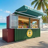 Kiosque-bar tropical entièrement personnalisable, modulaire et mobile, pour la vente de boissons sur la plage, boutique de boissons aux fruits pour les stations balnéaires