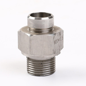 Raccord de tuyauterie en acier inoxydable sur mesure, usiné CNC, embout hexagonal pour usage industriel - Product Image 2