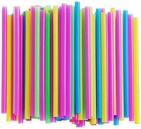 Pailles colorées biodégradables personnalisées imprimées Cocktail Bubble Tea Boba emballées individuellement Vente en gros