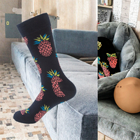 Chaussettes pour hommes de haute qualité, confortables, en jacquard, à motif amusant, impression numérique personnalisée sur le corps, coton, mode, respirantes, décontractées