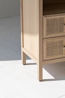 Armoire en chêne en rotin japonais faite à la main armoire en bois commode en rotin rangement de chambre à coucher de style fermier