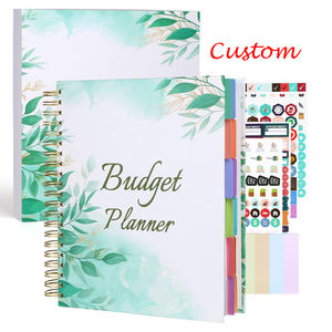 맞춤형 디자인 월간 재정 플래너 오거나이저 날짜 없는 스파이럴 예산 지출 추적기 포켓 포함 예산 플래너 - Product Image 1