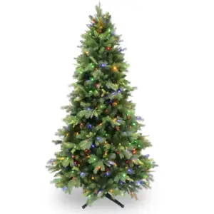 Fournitures de fête et de fête arbol de Navidad 2023 ornements d'arbre de noël de luxe rotatifs automatiques artificiels avec lumières led