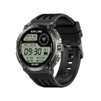 Montre connectée GPS AK17G pour l'extérieur, AMOLED, batterie grande capacité 400 mAh, appels Bluetooth, boussole, étanche IP68, montre de sport pour homme