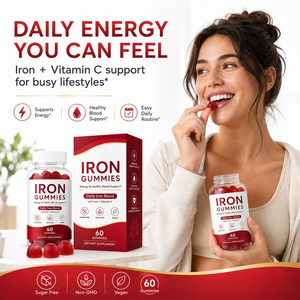 Gomitas <span class=keywords><strong>de</strong></span> Hierro para Mujeres, 18 mg con Folato y Vitamina B12 para el <span class=keywords><strong>Embarazo</strong></span> y el Soporte Menstrual, OEM - Product Image 4