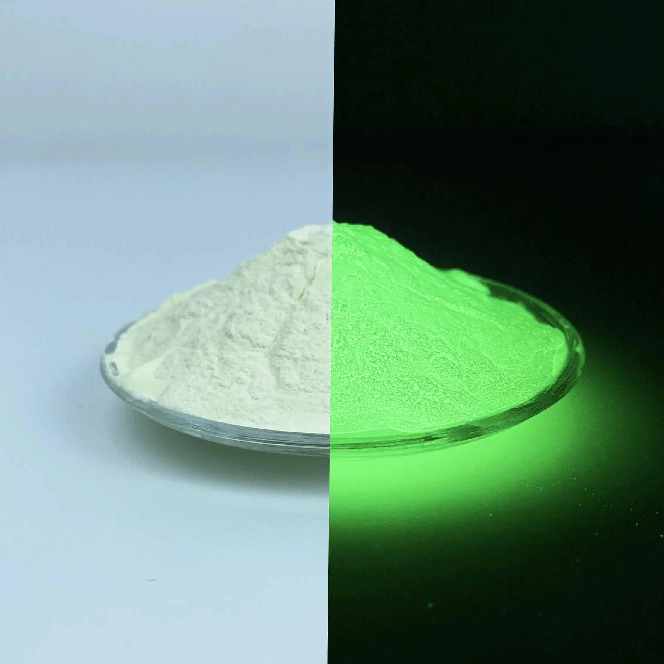 Poudre d'aluminate de strontium poudre photoluminescente étanche lueur dans l'obscurité fournisseurs de pigments en poudre pour carreaux de verre