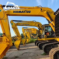 Excavatrice sur chenilles hydraulique Komatsu PC160 d'occasion, 16 tonnes, d'origine japonaise, faible nombre d'heures de fonctionnement, sans fuite d'huile, pour l'exploitation minière et la construction