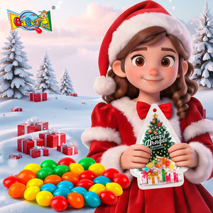 Caramelos Masticables Tipo Skittles, Proveedor Directo de Fábrica OEM, Sabor Personalizado, Marca Privada, Bolsa de 5g con Corte Especial Navideño para Venta al Por Mayor - Product Image 1