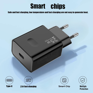 อะแดปเตอร์ชาร์จเร็ว 25W PD USB C หัวปลั๊กแบบ EU สำหรับ Samsung S24 S25 Ultra <span class=keywords><strong>iPhone</strong></span> 15 16 Pro Max ชาร์จเร็วสำหรับการเดินทาง - Product Image 5