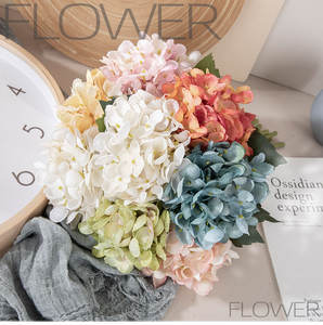 D316 luxe grande tête unique fleurs artificielles hortensia corolla hortensia têtes de fleurs bricolage maison mariage jardin décoration - Product Image 5