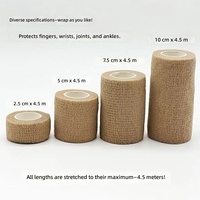 Bande de kinésiologie auto-adhésive élastique en tissu non tissé 4,5 m, soutien pour les doigts et chevilles, combo bande sportive et musculaire
