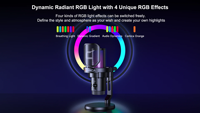 Microphone de conférence sans fil COMICA Uni D pour le gaming, 48k 24bit, carte son intégrée, fonction NR One-Touch, moniteur en temps réel, 3 modes RGB, métal