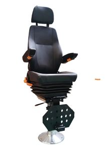 船用机长座椅带铝合金立柱人体工程学设计船用座椅旋转基座角度可调飞行员椅 - Product Image 5