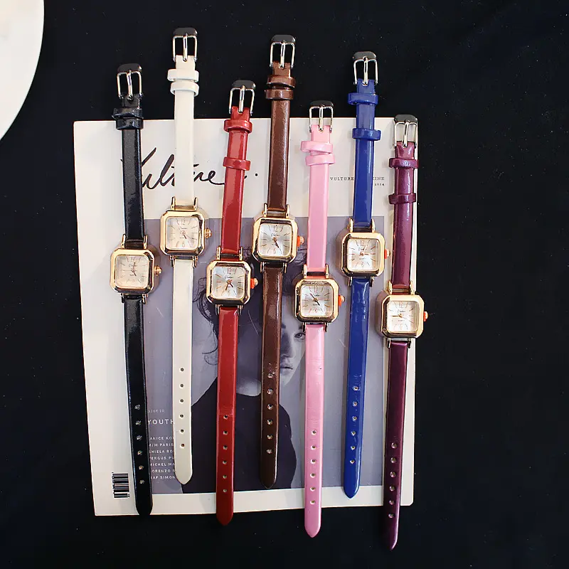 Mini Square Simple Girls' Watch Retro Casual Luxury Students' Watch Thin Band Fashionable Women's Watch Hot-selling
