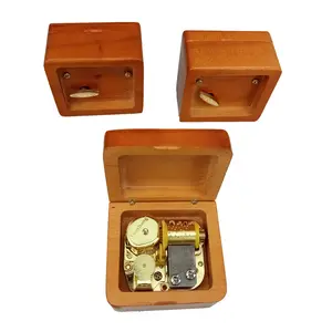 批发定制木制音乐盒DIY雕刻音符小木盒创意礼品