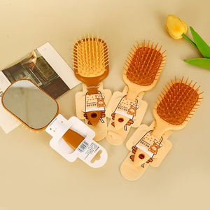 Cushion <b>Comb</b> With Mirror Large Size Plastic Travel Use For Hair Styling - Product Image 4