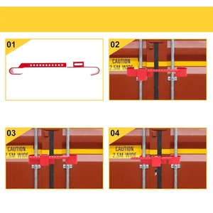ก้านล็อคปรับระดับได้ความปลอดภัยสูงพร้อมกุญแจแบบ C-Clamp สำหรับอุปกรณ์ลากจูงและการปิดผนึกประตูตู้คอนเทนเนอร์ - Product Image 5