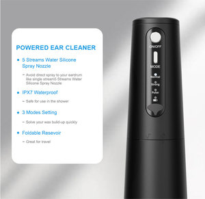 Nettoyeur d'<span class=keywords><strong>oreilles</strong></span> électrique rechargeable étanche <span class=keywords><strong>avec</strong></span> 3 réglages <span class=keywords><strong>de</strong></span> pression, kit <span class=keywords><strong>de</strong></span> nettoyage auriculaire par irrigation - Product Image 3