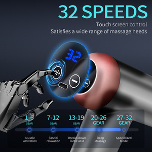 Pistola de masaje Dsp Encore Pro, 12 niveles de velocidad, motor sin escobillas, recargable por USB, con 5 cabezales de masaje para alivio muscular - Product Image 5