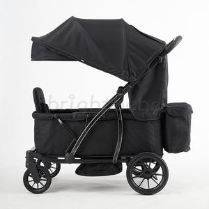 Carriola Tipo Vagón Brightbebe para 2 Niños y Carga - Coche de Paseo Plegable Ligero de Doble Tracción y Empuje - Product Image 2