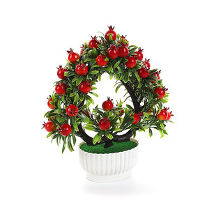 Bonsái Artificial en Forma de Corazón Qi Xing, 24 cm, Fruta de la Fortuna de Plástico, Decoración para el Hogar, Decoración de Escritorio - Product Image 5