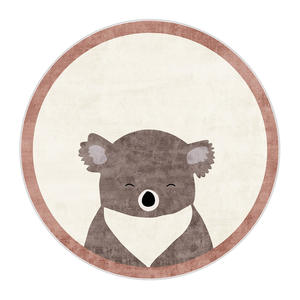 Tapis rond mignon en forme de mouton de dessin animé pour chambre d'enfant, tapis de sol doux antidérapant pour chambre à coucher, zone de jeu, diamètre 120 cm, facile à nettoyer, lavage localisé - Product Image 2