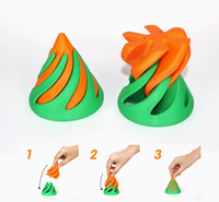 Jouet anti-stress en spirale imprimé en 3D, sculpture conique à passage impossible, accessoire de bureau, art cinétique, cadeau sensoriel