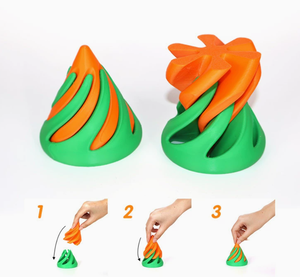 Jouet anti-stress en spirale imprimé en 3D, sculpture conique à passage impossible, accessoire de bureau, art cinétique, cadeau sensoriel - Product Image 3