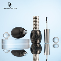 Vente en gros de flacons vides noirs pour vernis à ongles de 12 ml avec pinceau, fournisseur en vrac de flacons de vernis à ongles UV en gel, conteneur de maquillage