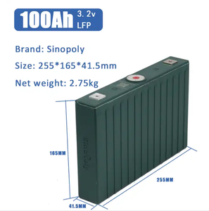 Sino Poly 100Ah Grado A <span class=keywords><strong>110Ah</strong></span> 3,2 V Ion de hierro de litio Prismático Lifepo4 50AH 80AH 120Ah Baterías Célula Carcasa de plástico Barras colectoras libres - Product Image 3