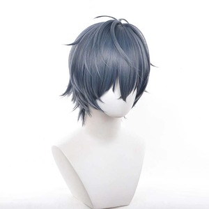 Homme Anime Link Click Xavier Liu <span class=keywords><strong>Xiao</strong></span> <span class=keywords><strong>Cosplay</strong></span> Gris Bleu Perruque Cheveux FCGD-041 - Product Image 5