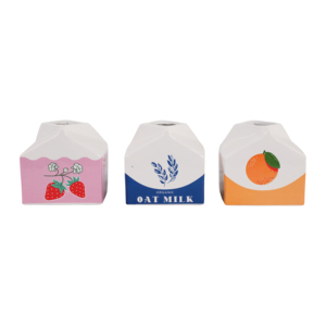 Portapenne in Ceramica a Forma di Cartone per Succhi e Latte, Piccolo Organizzatore da Scrivania per Ufficio e Decorazione del Posto di Lavoro - Product Image 5