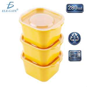 Ele-Gate Plastic <b>Containers</b> 280ml Microwave Safe Food <b>Storage</b> Set - Product Image 4
