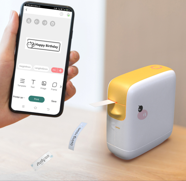 Portable Mini Wireless for Bluetooth Label Printer Sticker Machine Handheld Household Thermal Barcode Printer for Android IOS