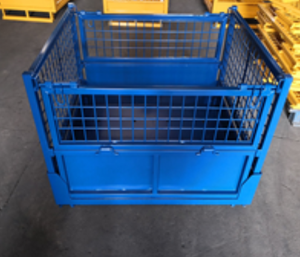 Contenedor plegable de <span class=keywords><strong>metal</strong></span> con jaula de alambre de acero de almacén a la venta - Product Image 4