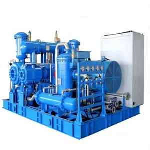 oil free piston industrial air gas compressor with water cooled cooler