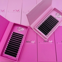 Extensions de cils volume noir intense, en PBT coréen, doux et volumineux, 0.03 0.05 0.07mm, plateaux de cils