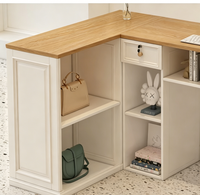 Comptoir de caisse commercial moderne en bois avec tiroir verrouillable, bureau de réception, salon de beauté, logo personnalisé, bureau durable