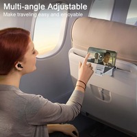 360 Rotation Pliable Clip Stand Voyage-friendly Air Plan Chemin de Fer Magnétique Support de Téléphone pour Bureau Tablette Mobile Support Haute