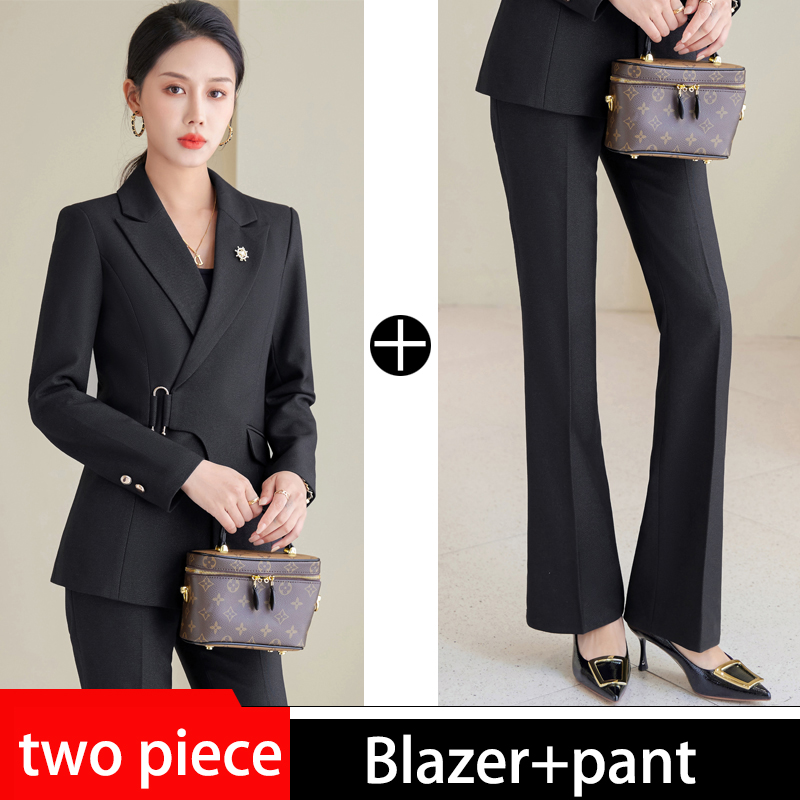 black coat +pants