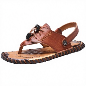 Sandalias para Hombre, Chanclas, Pantuflas, Zapatos para Caminar al Aire Libre, Senderismo, Playa, Deportes, Cuero Genuino, Antideslizantes, Suaves - Product Image 2
