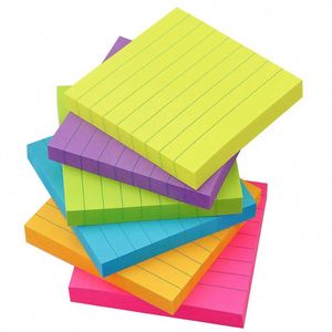 3x3 Inch Super Sticky Self-Adhesive Notes Lined <b>Pads</b> in Bright Colors 100 Sheets/<b>Pad</b> for Home Office School Use - Product Image 1