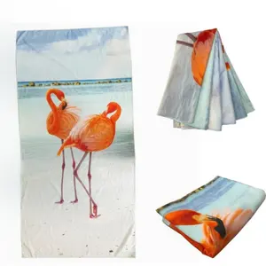 Good quality high-end adult children beach towel custom size flower beach towel