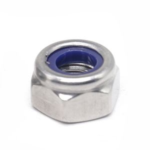 Tuercas hexagonales con brida OEM de acero inoxidable, tuercas de seguridad de nailon M3 M6 M8 M10 M12 M14 <span class=keywords><strong>M16</strong></span>, tuerca autoblocante - Product Image 1