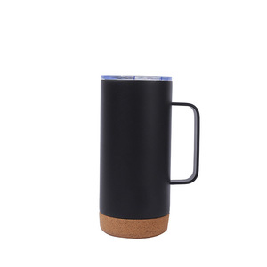 Mềm gỗ đáy đôi tường 18/8 thép không gỉ du lịch cà phê <span class=keywords><strong>Mug</strong></span> với xử lý và nắp - Product Image 4
