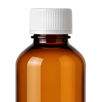Flacon en plastique PET ambré de 250 ml pour sirop, avec bouchon à vis, emballage pharmaceutique, flacon pour médicaments
