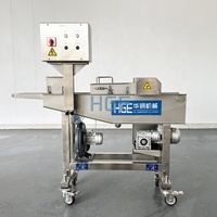 Machine automatique de revêtement de miettes de hamburger de tempura de pain de crevettes de poulet frit