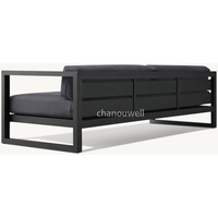 Deep Seat Outdoor Aluminium Lounge Sofa Set Extra breite Patio Couch mit ultimativem Komfort Färbbare Olefin Acryl Stoff Optionen