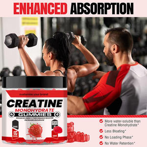 Gomitas Energéticas Pre-Entrenamiento para Adultos, 100% Orgánicas, Marca Blanca, Suplementos de Monohidrato de Creatina para Mejorar la Musculatura - Product Image 2